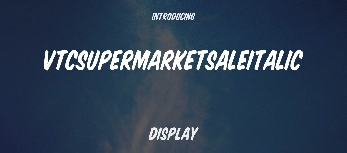 VTCSuperMarketSaleItalic Font