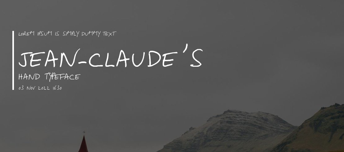 Jean-Claude's hand Font