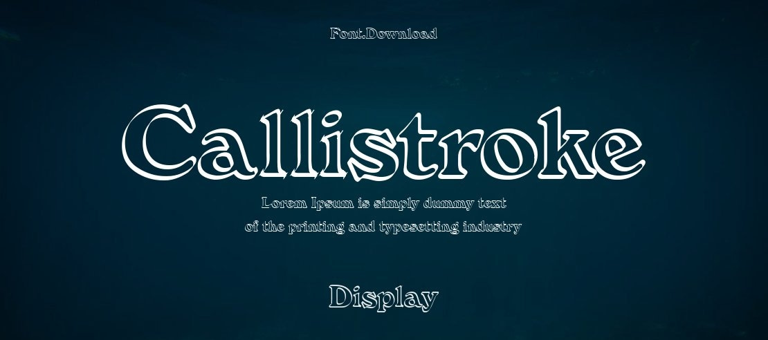 Callistroke Font