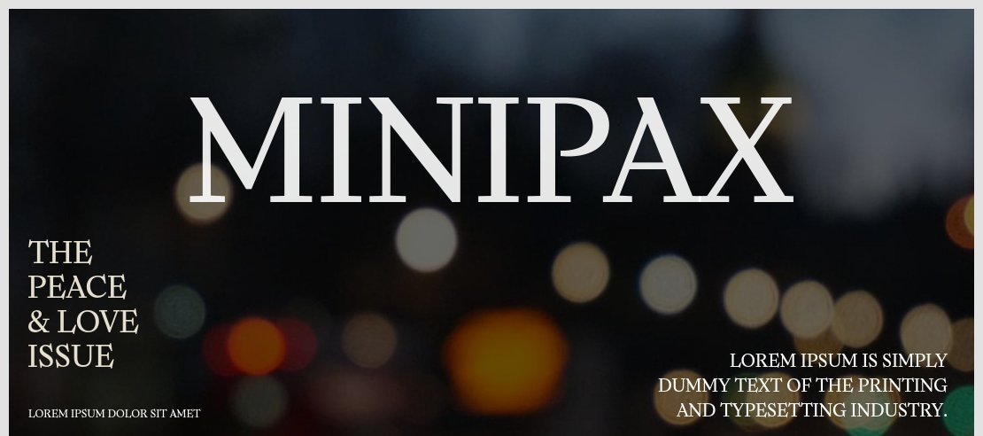 Minipax Font Family