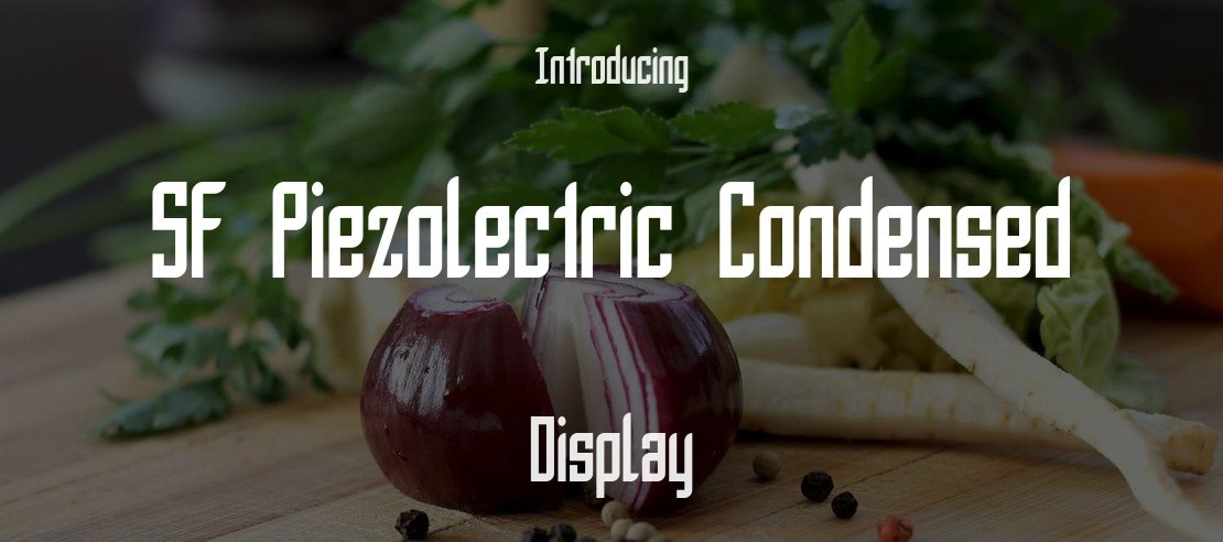 SF Piezolectric Condensed Font Family