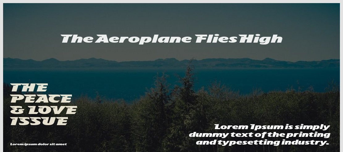 The Aeroplane Flies High Font