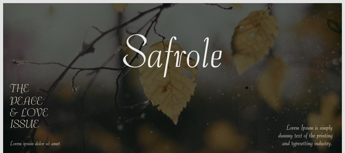 Safrole Font