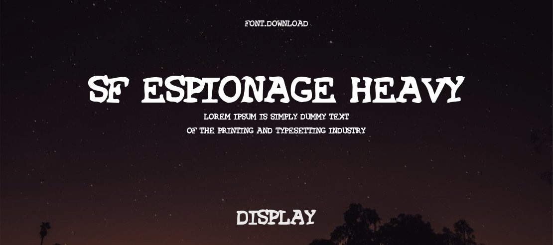 SF Espionage Heavy Font Family