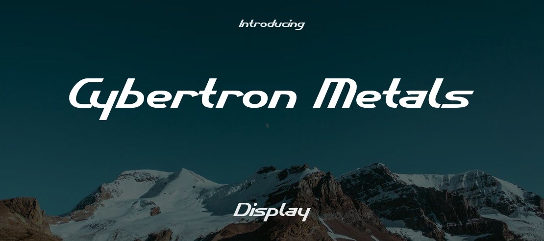 Cybertron Metals Font