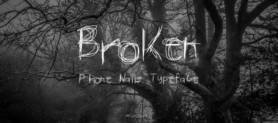 Broken Phone Nails Font