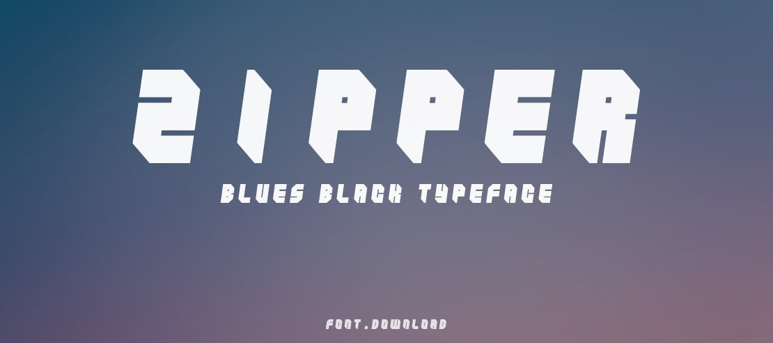 Zipper blues Black Font Family