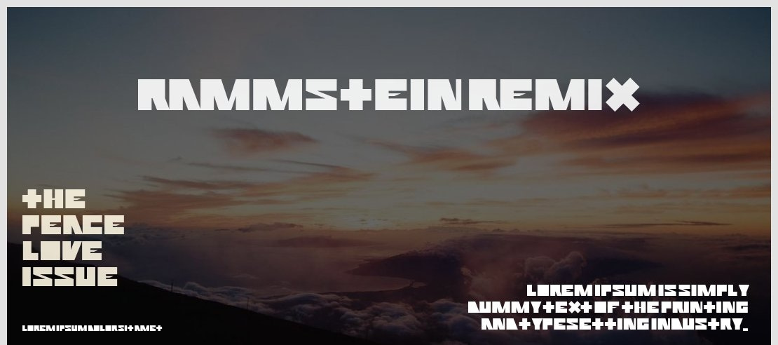 Rammstein Remix Font