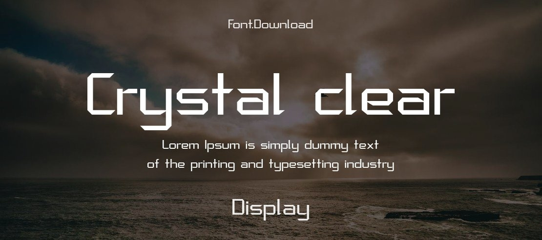 Crystal clear Font