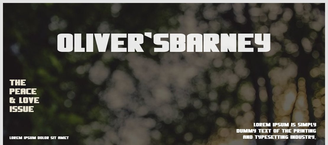 Oliver'sBarney Font