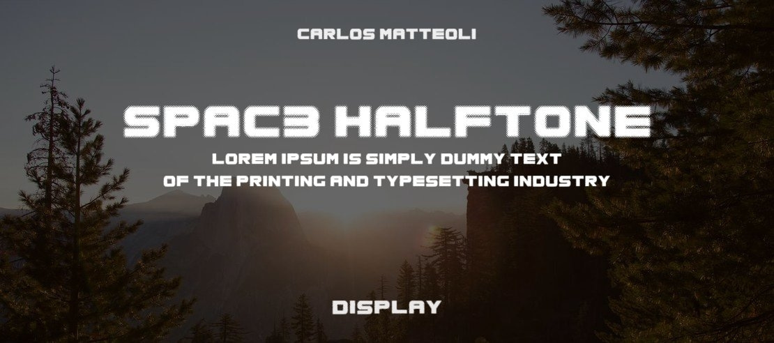Spac3 halftone Font