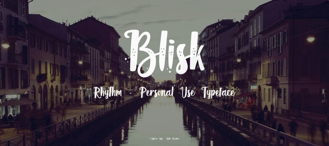 Blisk Rhythm - Personal Use Font