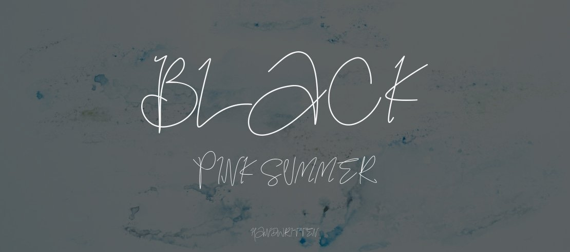 Black Pink Summer Font