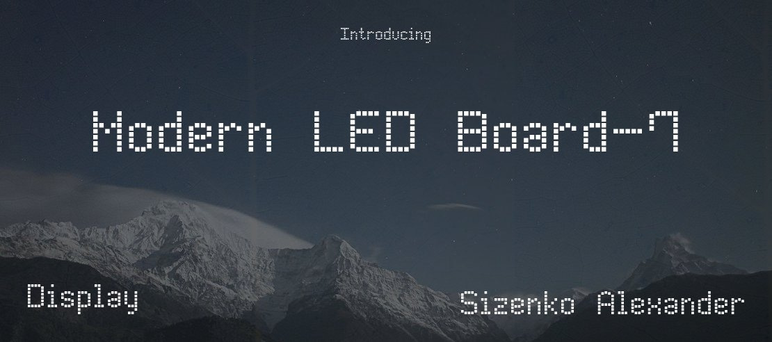 Modern LED Board-7 Font