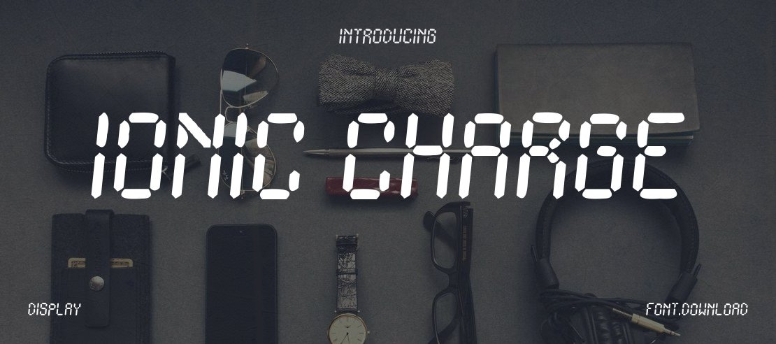 Ionic Charge Font
