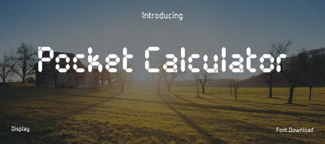 Pocket Calculator Font