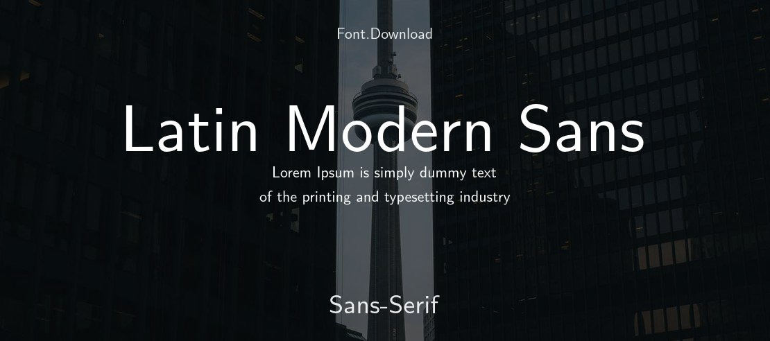 Latin Modern Sans Font Family
