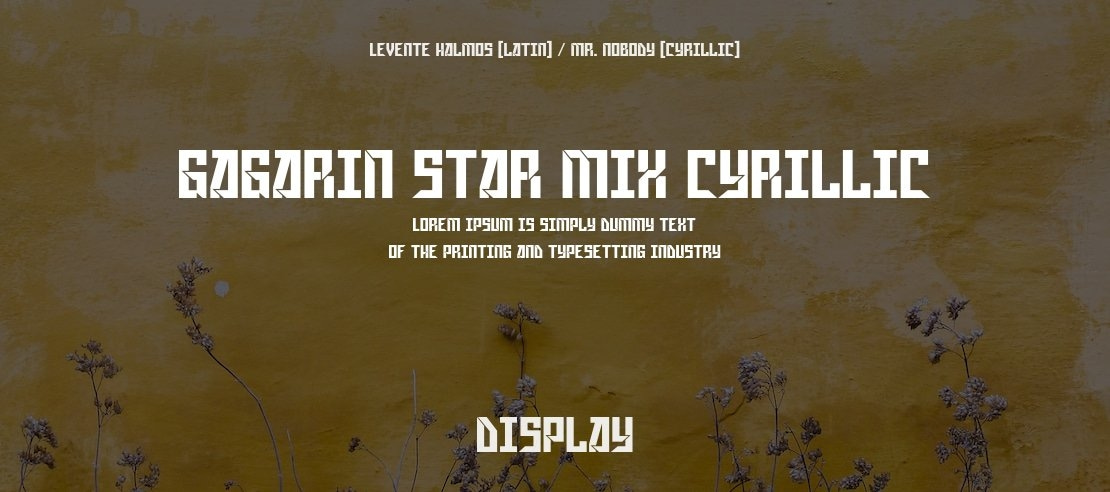 Gagarin Star Mix Cyrillic Font