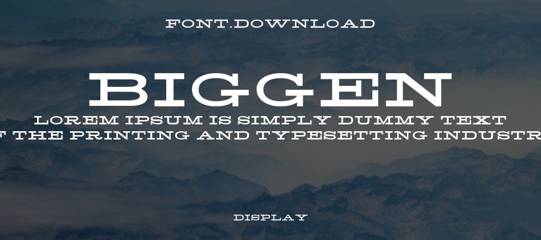 Biggen Font