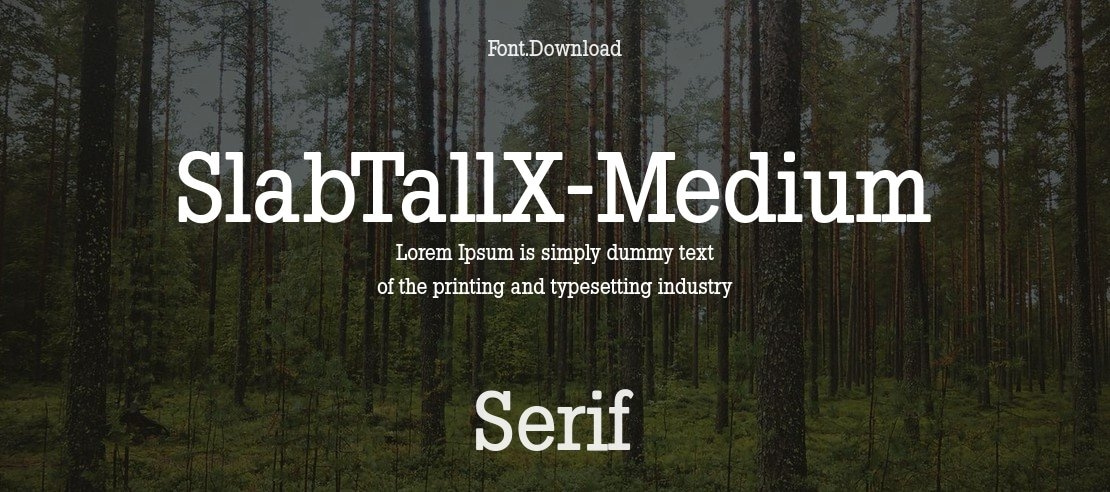 SlabTallX-Medium Font Family