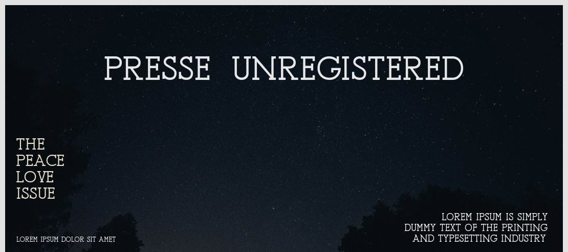 Presse (Unregistered) Font