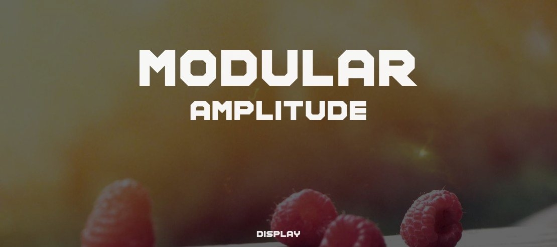Modular Amplitude Font