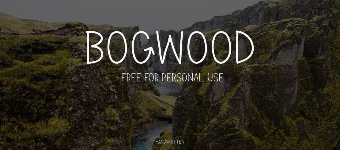 Bogwood - Free For Personal Use Font