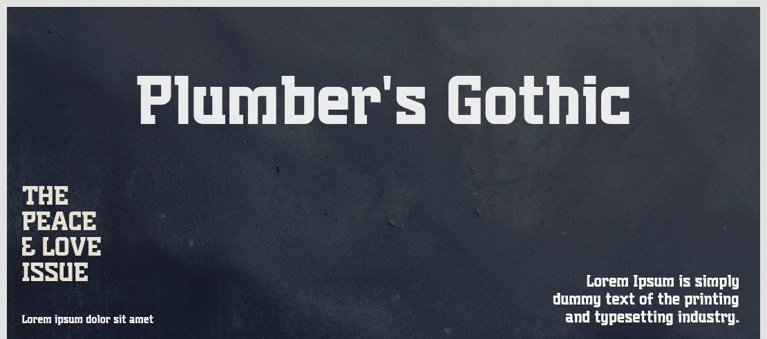 Plumber's Gothic Font