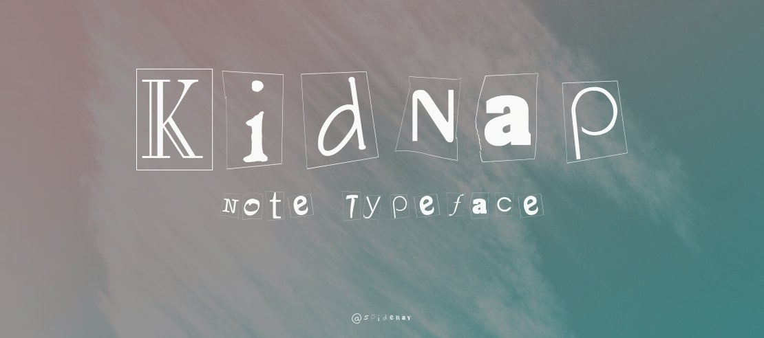 Kidnap Note Font