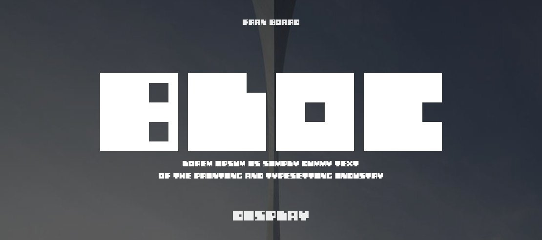 Bloc Font