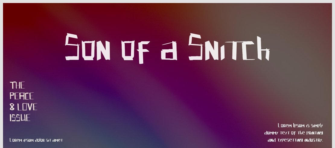 Son of a Snitch Font