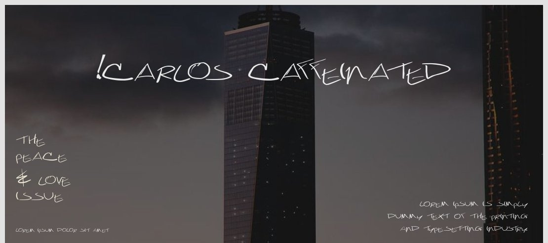 !Carlos Caffeinated Font Family