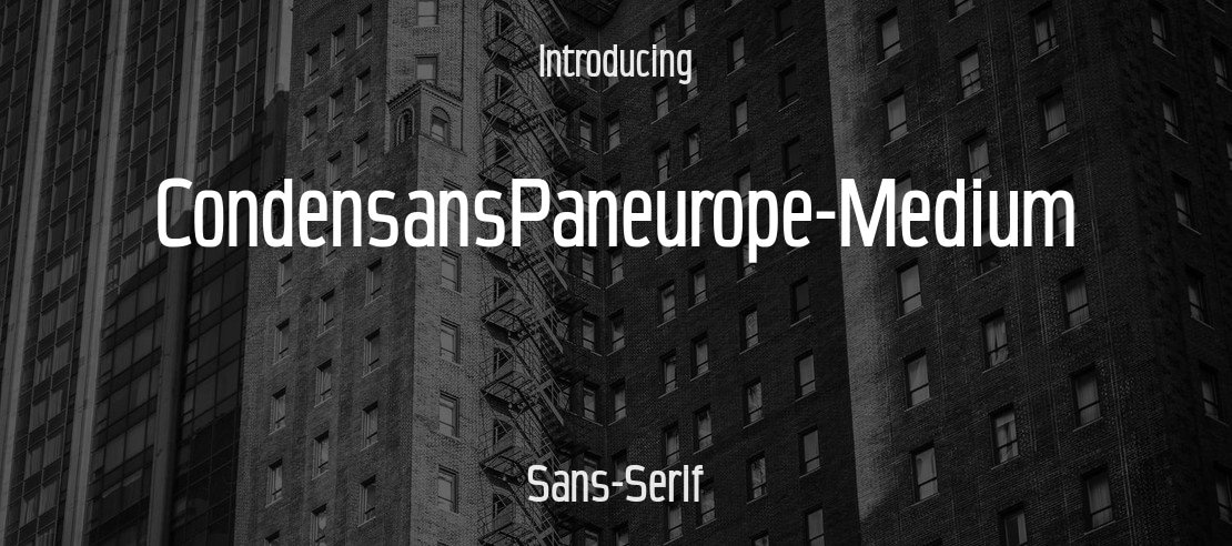 CondensansPaneurope-Medium Font Family
