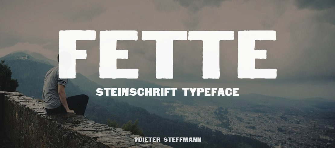 Fette Steinschrift Font