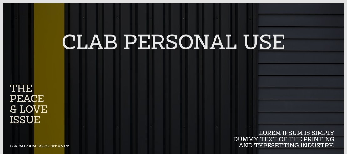 Clab Personal Use Font Family