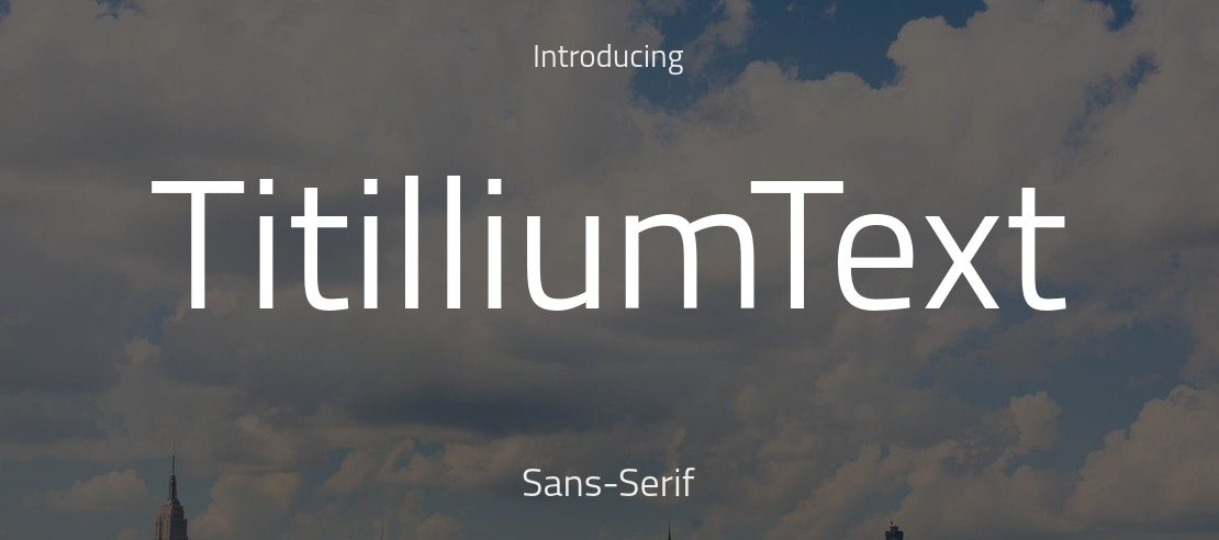 TitilliumText Font Family