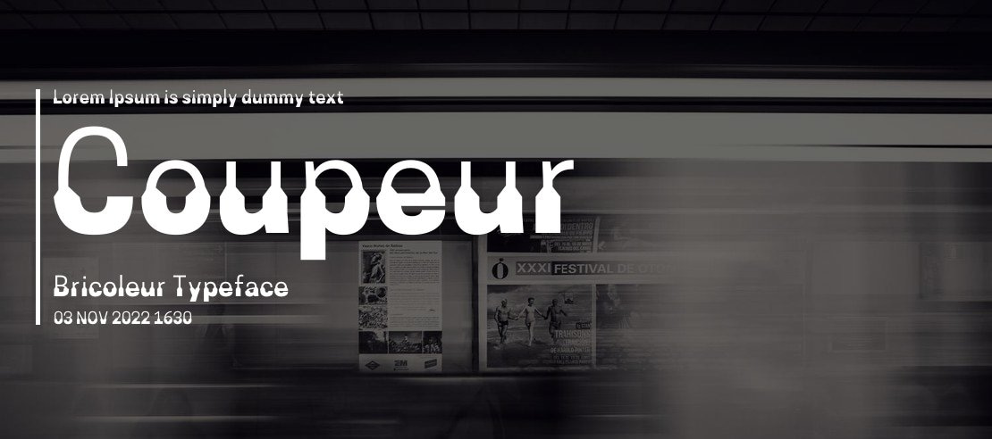 Coupeur Bricoleur Font Family