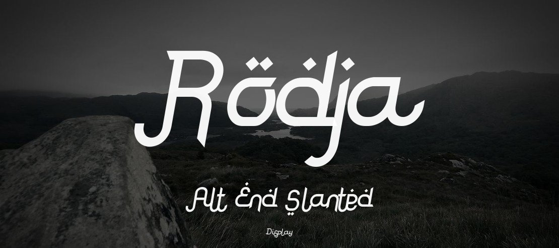 Rodja Alt End Slanted Font Family