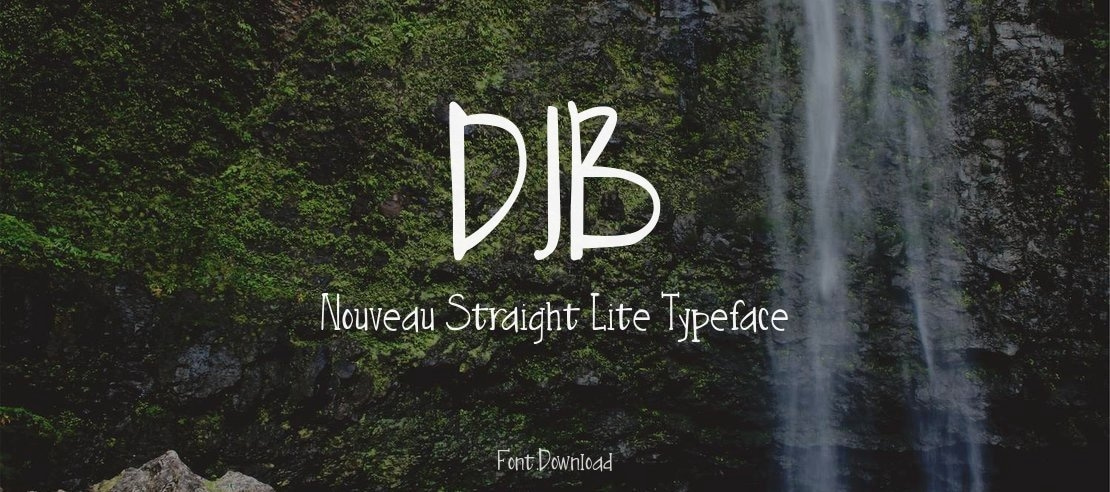 DJB Nouveau Straight Lite Font Family