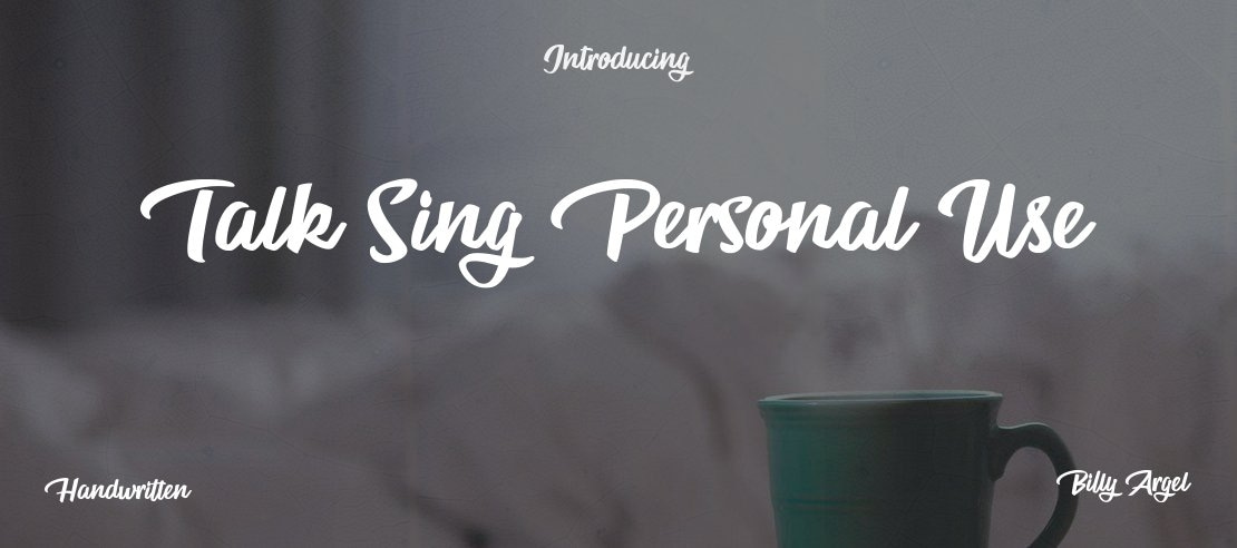 Talk Sing Personal Use Font