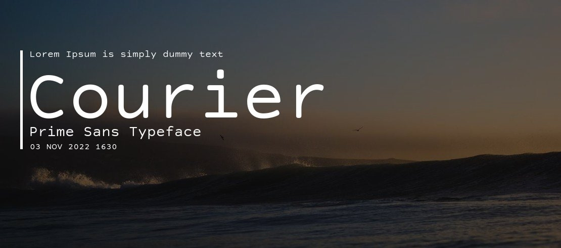 Courier Prime Sans Font Family