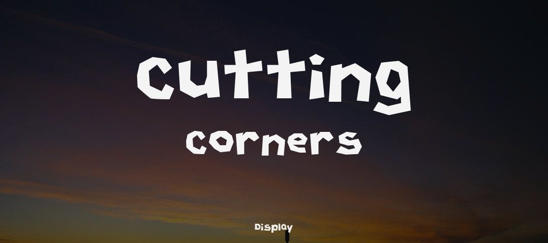 Cutting Corners Font