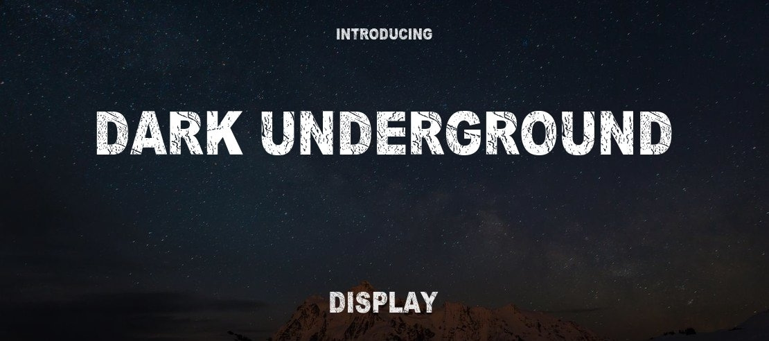 Dark Underground Font