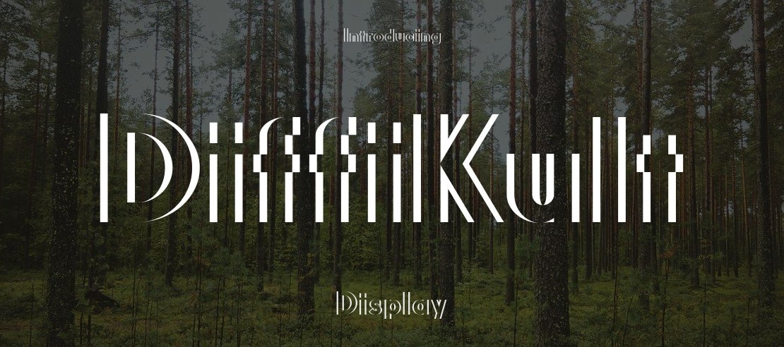 DiffiKult Font