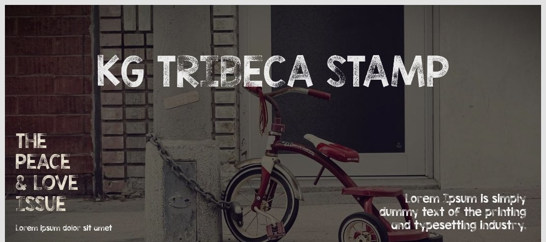 KG TRIBECA STAMP Font