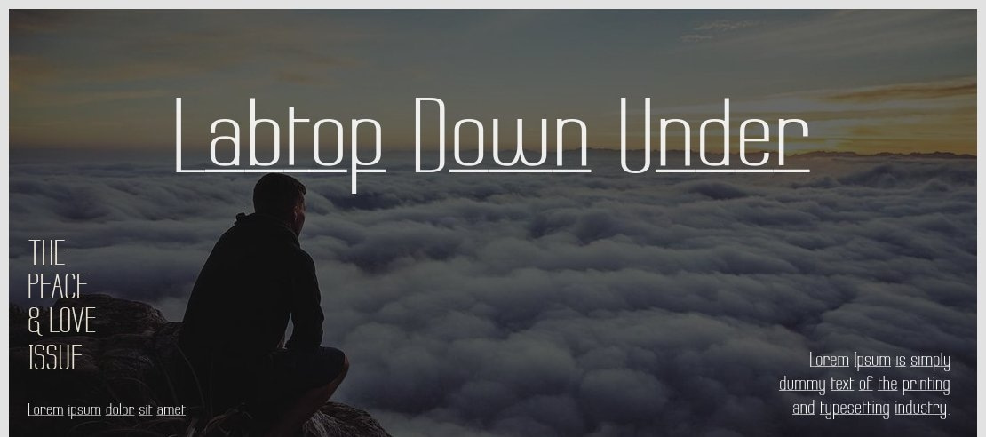 Labtop Down Under Font