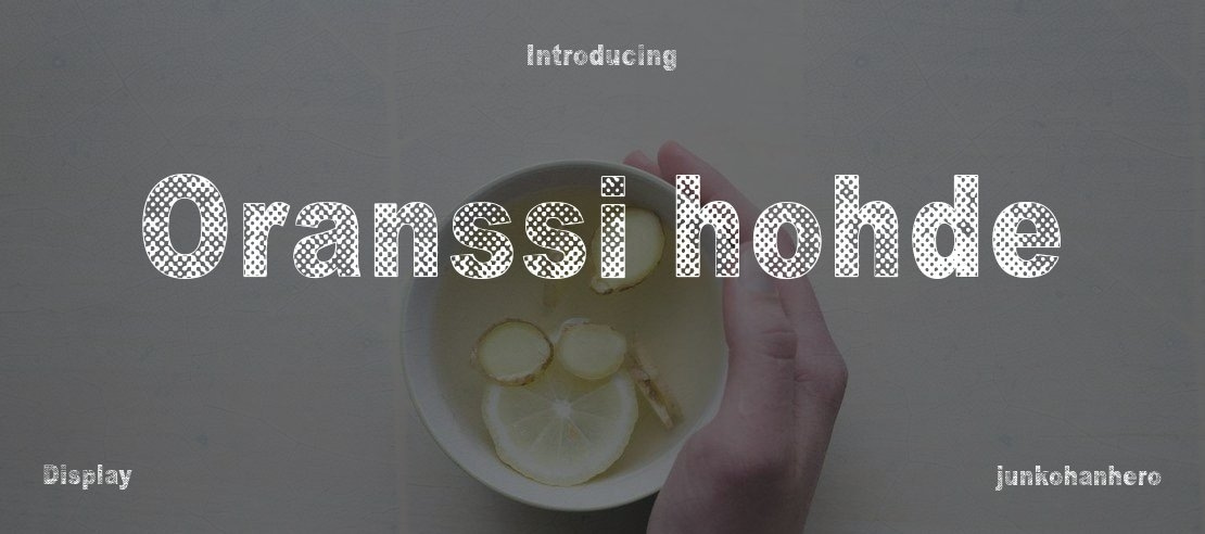 Oranssi hohde Font