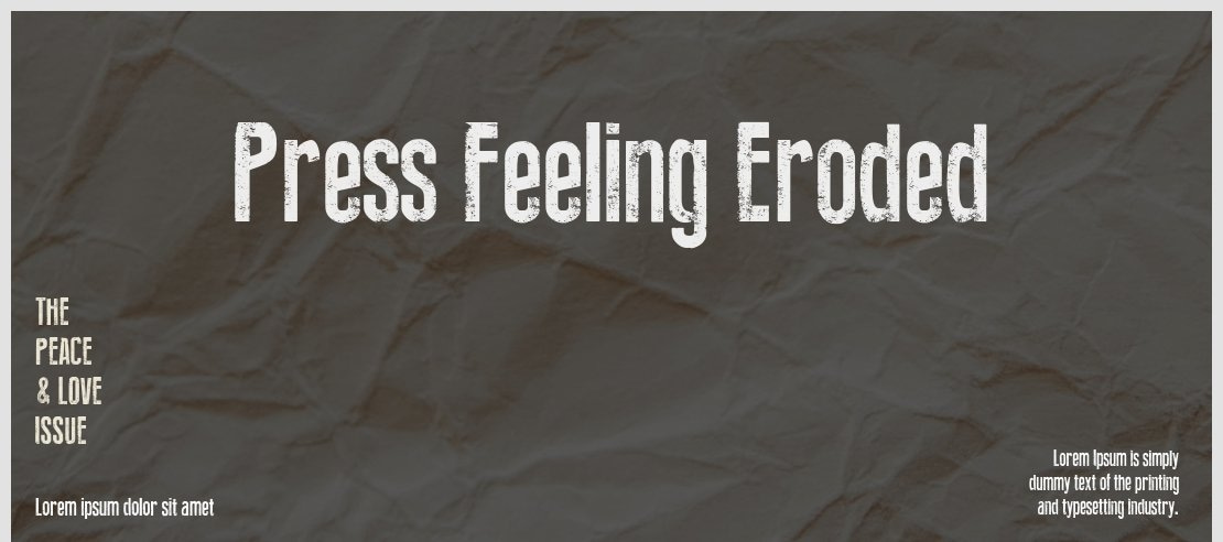 Press Feeling Eroded Font