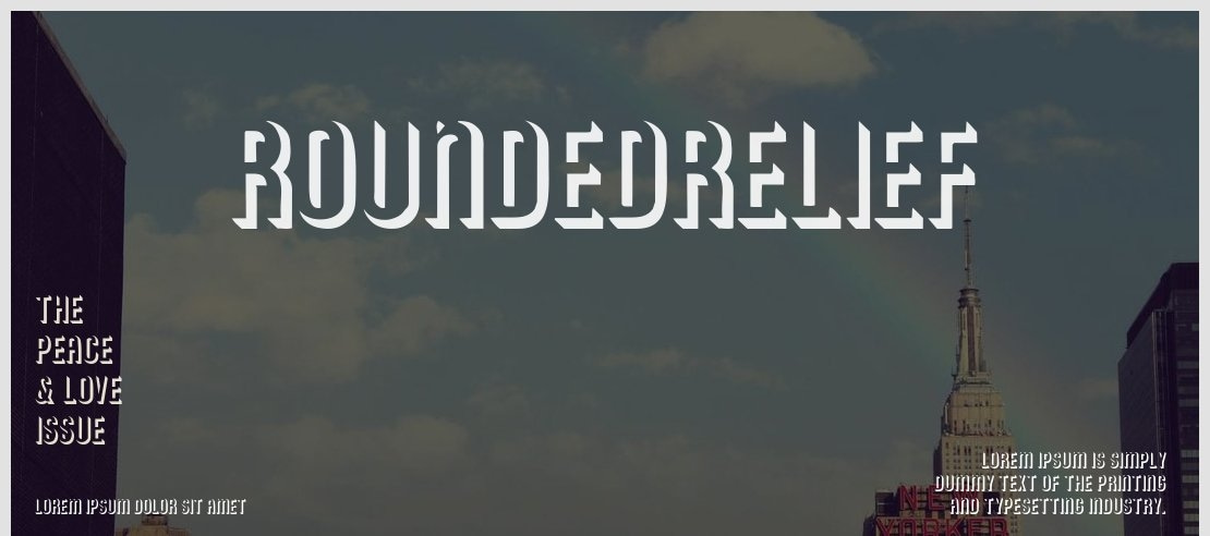RoundedRelief Font