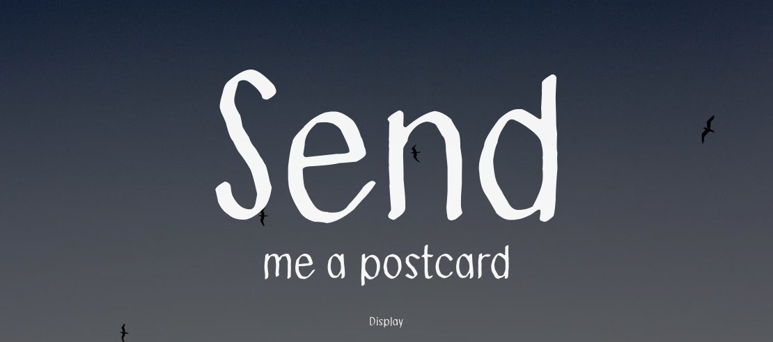 Send me a postcard Font